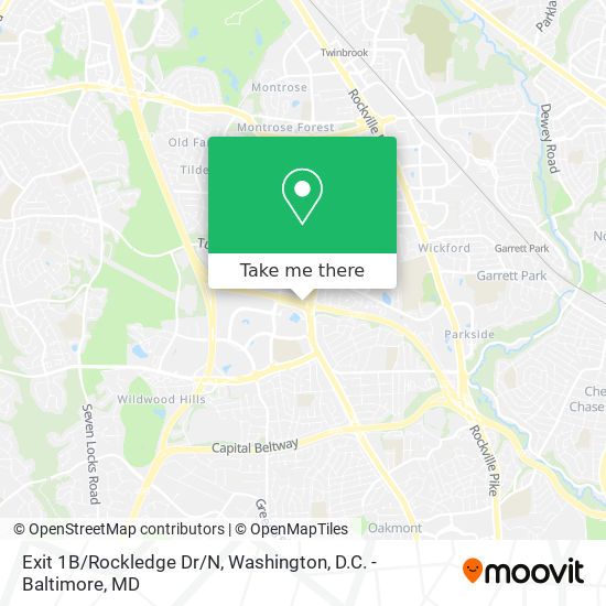 Mapa de Exit 1B/Rockledge Dr/N