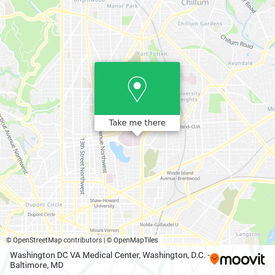 Washington DC VA Medical Center map