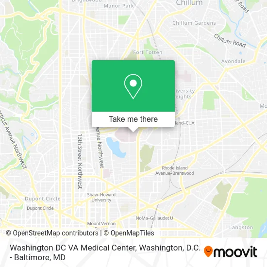 Washington DC VA Medical Center map
