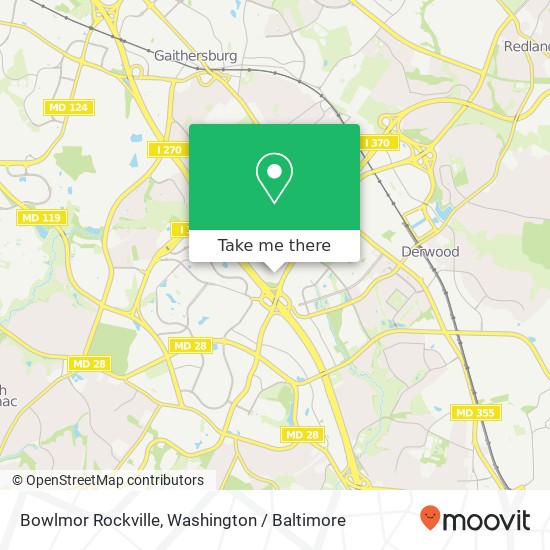 Bowlmor Rockville, 15720 Shady Grove Rd map