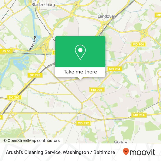 Mapa de Arushi's Cleaning Service, 6103 Lee Pl