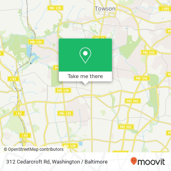 312 Cedarcroft Rd, Baltimore, MD 21212 map