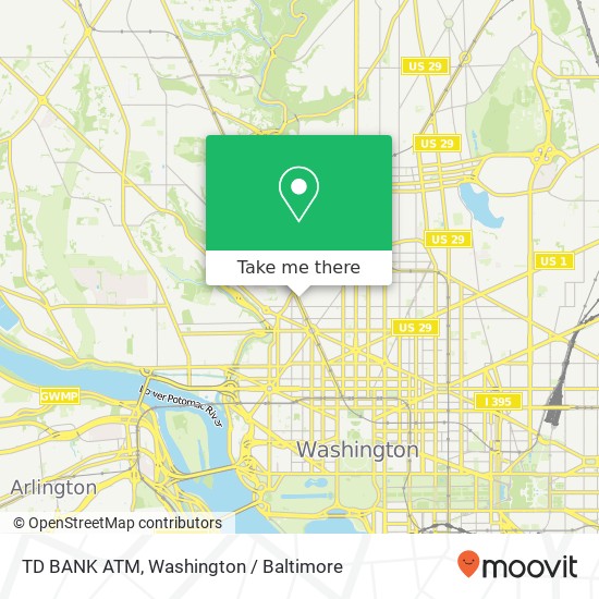 Mapa de TD BANK ATM, 1753 Connecticut Ave NW