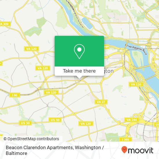 Mapa de Beacon Clarendon Apartments, 1128 N Irving St