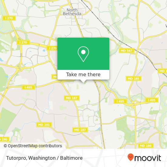 Mapa de Tutorpro, 5225 Pooks Hill Rd