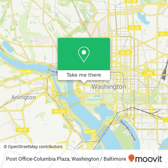 Mapa de Post Office-Columbia Plaza, 516 23rd St NW