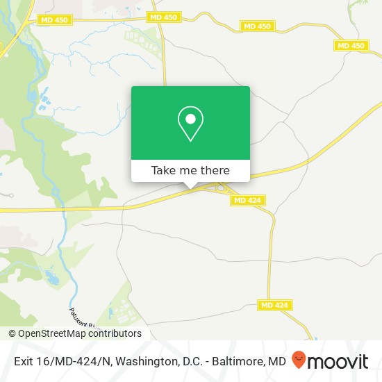 Exit 16/MD-424/N map