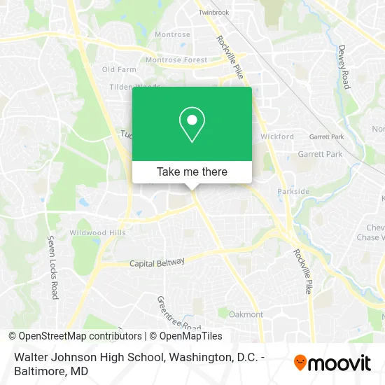 Walter Johnson High School map