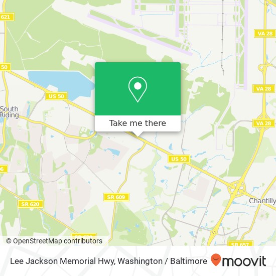 Mapa de Lee Jackson Memorial Hwy, Chantilly, VA 20152