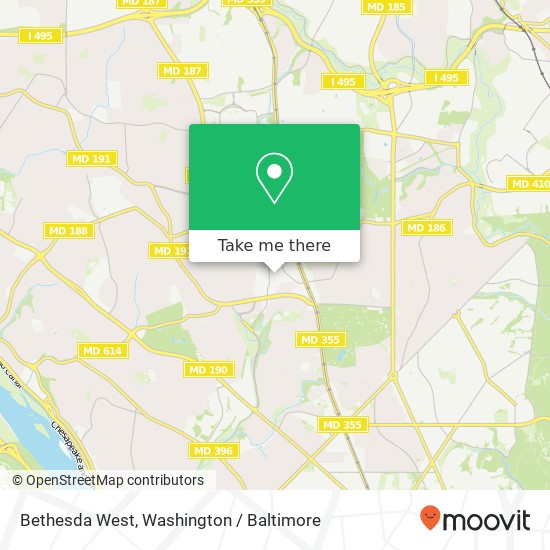 Mapa de Bethesda West, Bethesda, MD 20814