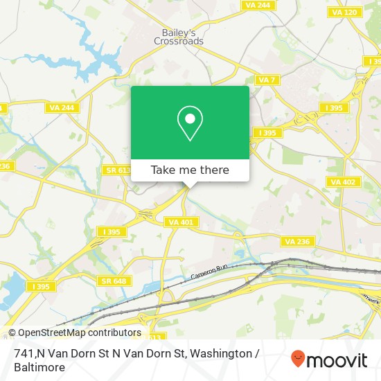 Mapa de 741,N Van Dorn St N Van Dorn St, Alexandria, VA 22304