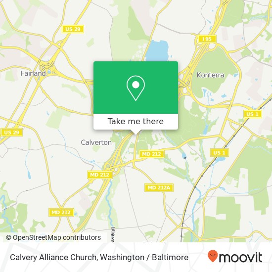 Mapa de Calvery Alliance Church, 12020 Old Gunpowder Rd