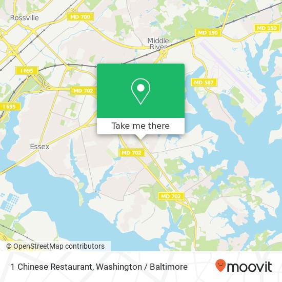 1 Chinese Restaurant, 145 Back River Neck Rd map