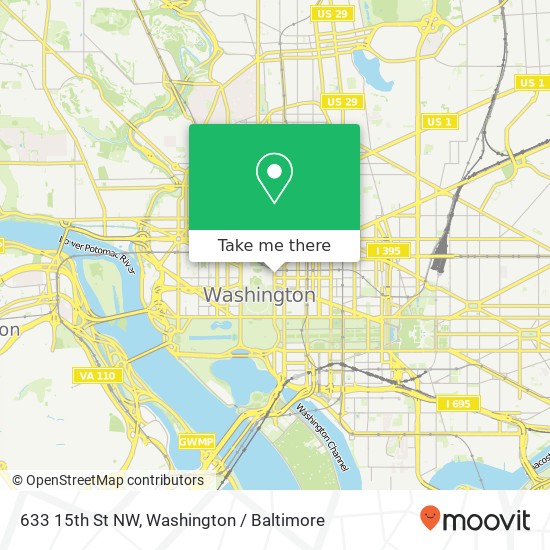 633 15th St NW, Washington, <B>DC< / B> 20005 map