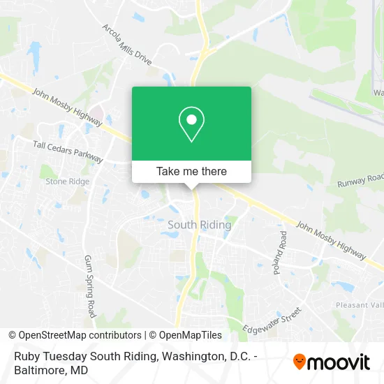 Ruby Tuesday South Riding map
