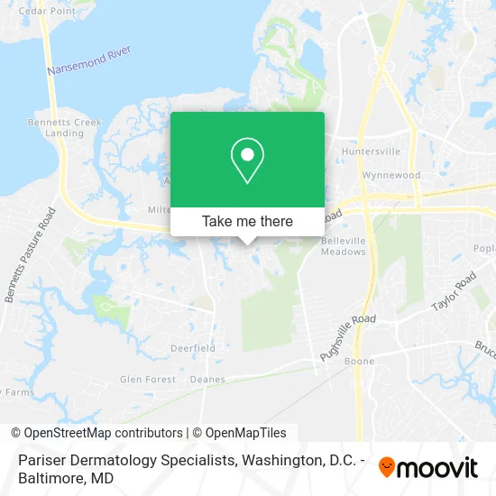 Pariser Dermatology Specialists map
