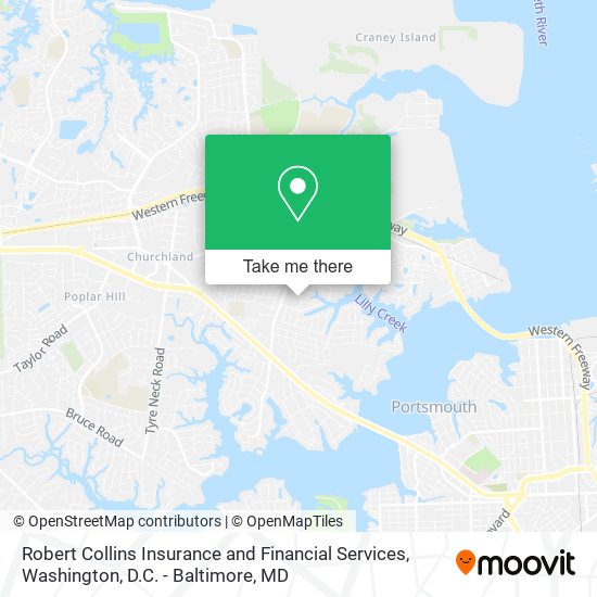 Robert Collins Insurance and Financial Services map