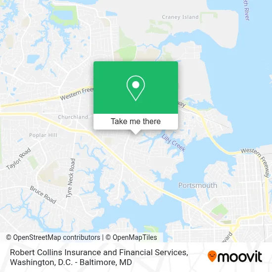 Robert Collins Insurance and Financial Services map