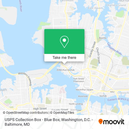 USPS Collection Box - Blue Box map