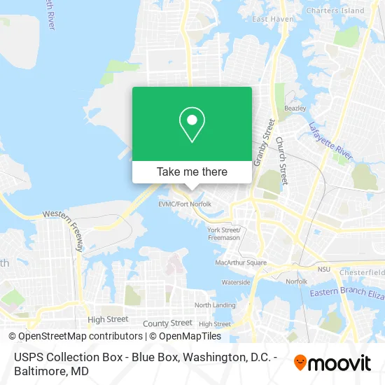 USPS Collection Box - Blue Box map