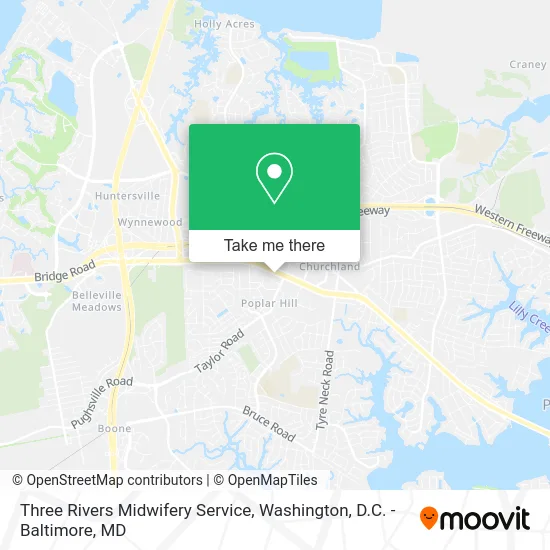 Three Rivers Midwifery Service map