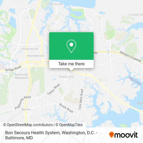 Bon Secours Health System map