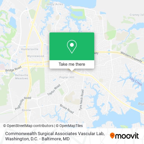 Mapa de Commonwealth Surgical Associates Vascular Lab