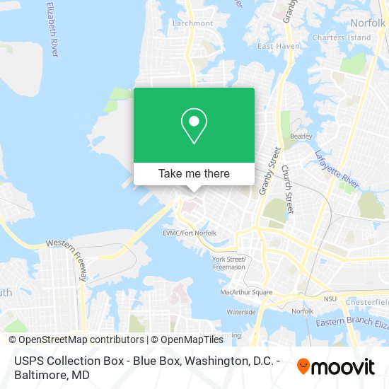 USPS Collection Box - Blue Box map