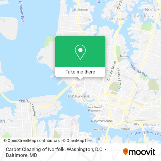 Carpet Cleaning of Norfolk map