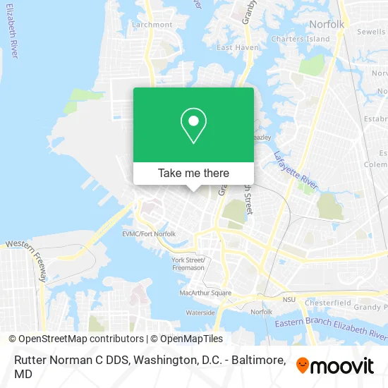 Rutter Norman C DDS map