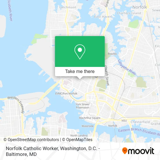 Norfolk Catholic Worker map