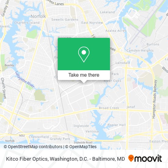 Mapa de Kitco Fiber Optics