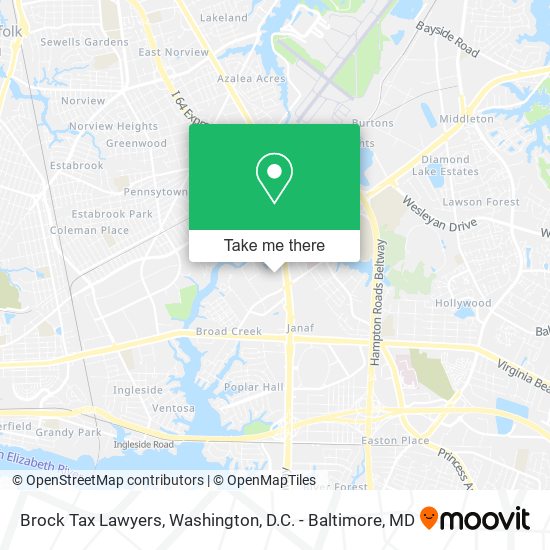 Brock Tax Lawyers map