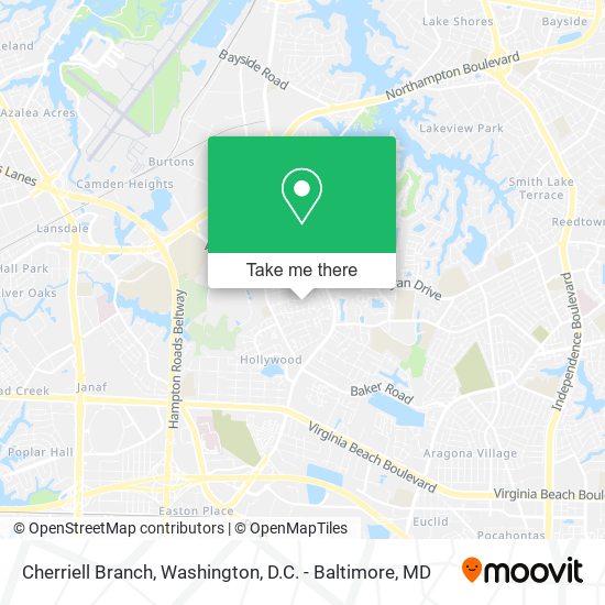 Cherriell Branch map