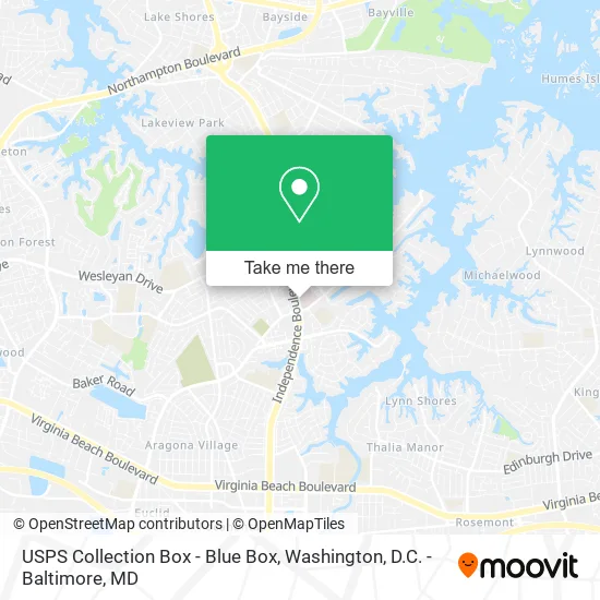 USPS Collection Box - Blue Box map