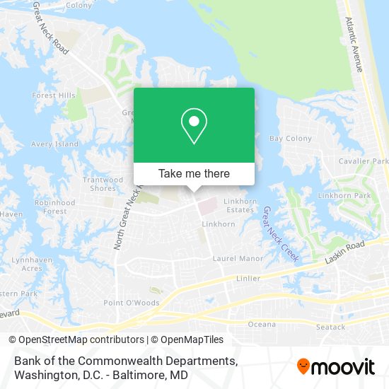 Mapa de Bank of the Commonwealth Departments