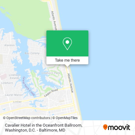 Cavalier Hotel in the Oceanfront Ballroom map
