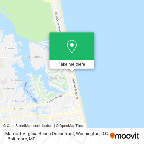 Marriott Virginia Beach Oceanfront map