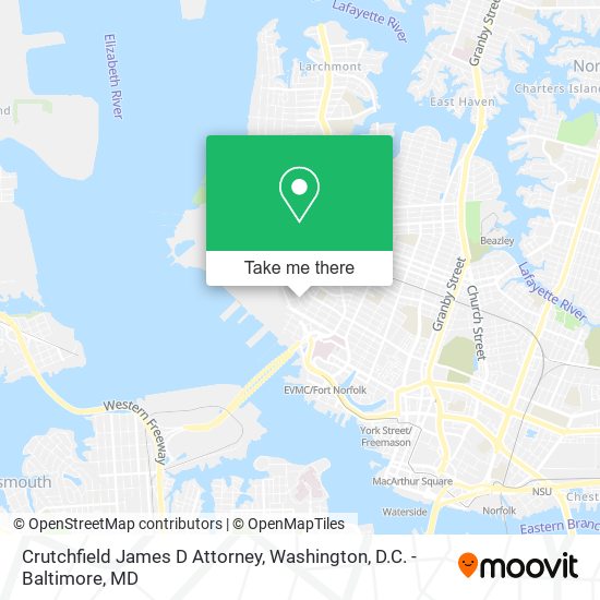 Crutchfield James D Attorney map