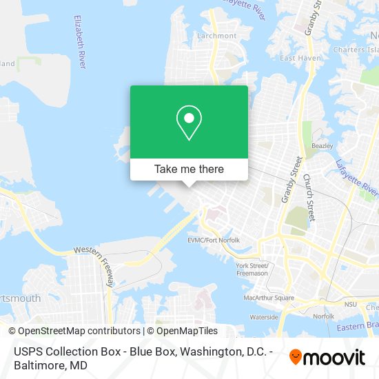USPS Collection Box - Blue Box map
