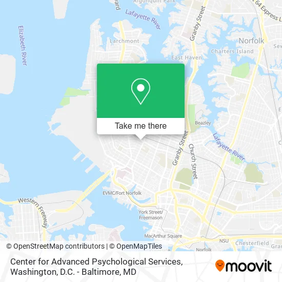 Center for Advanced Psychological Services map
