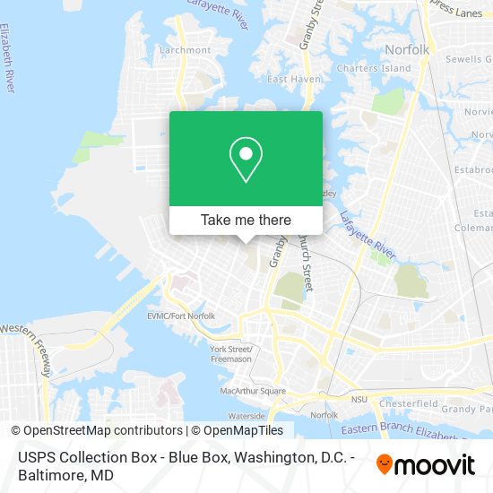 USPS Collection Box - Blue Box map