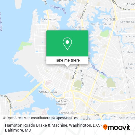 Mapa de Hampton Roads Brake & Machine