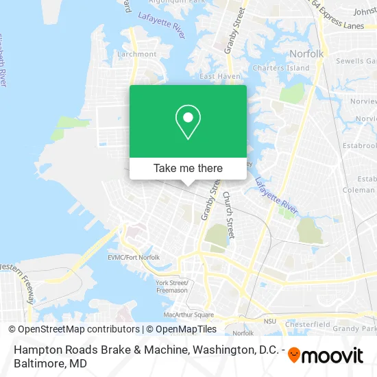 Hampton Roads Brake & Machine map