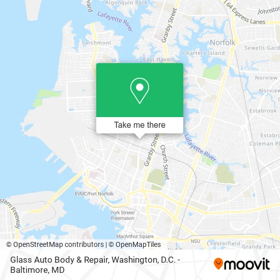 Glass Auto Body & Repair map