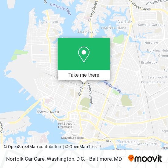 Mapa de Norfolk Car Care