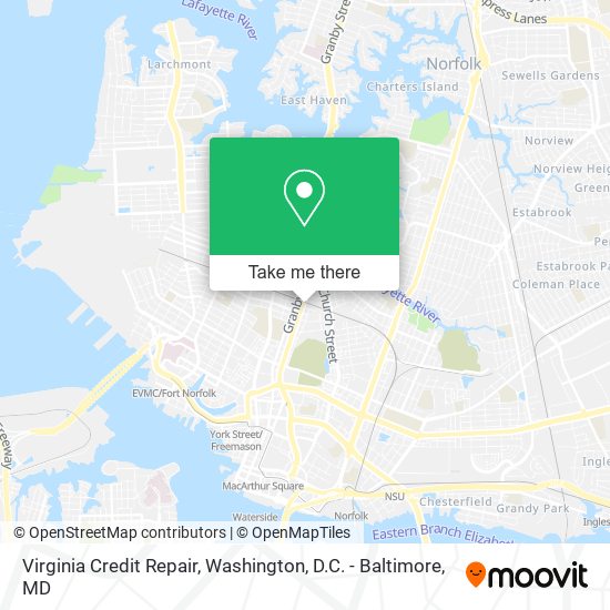 Mapa de Virginia Credit Repair
