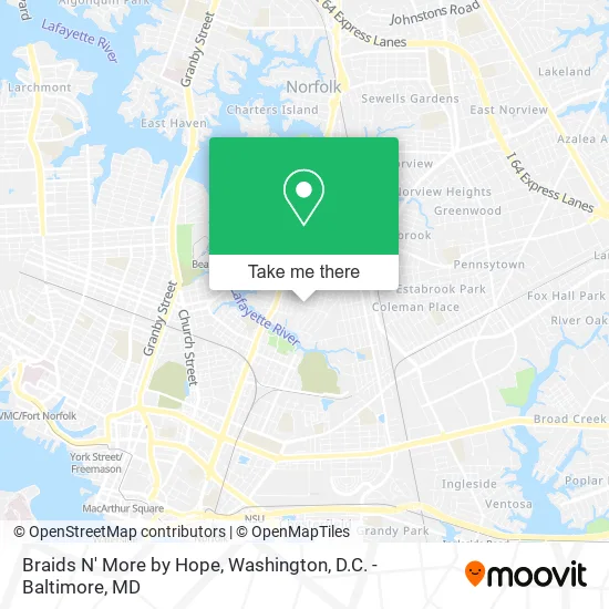 Braids N' More by Hope map