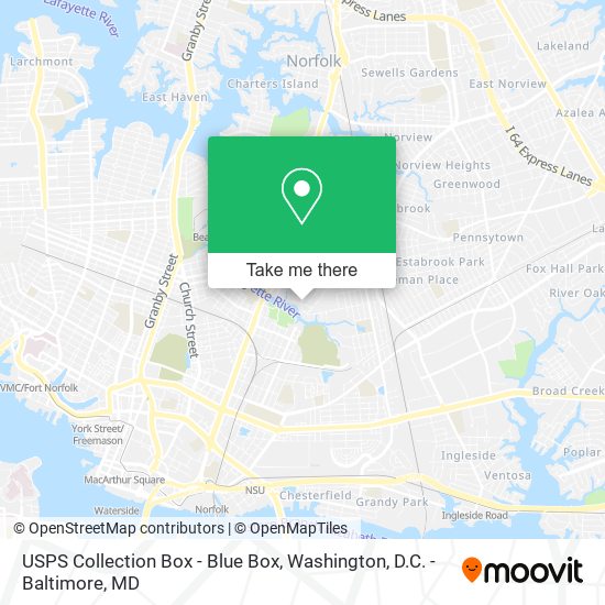 USPS Collection Box - Blue Box map