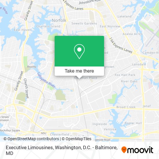 Executive Limousines map
